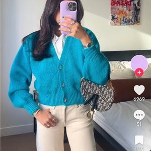 ❌sold❌ Zara knit cardigan with jewel buttons